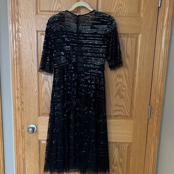 NWT Johnny Was Black Sequin Midi Dress - Picture 8 of 14